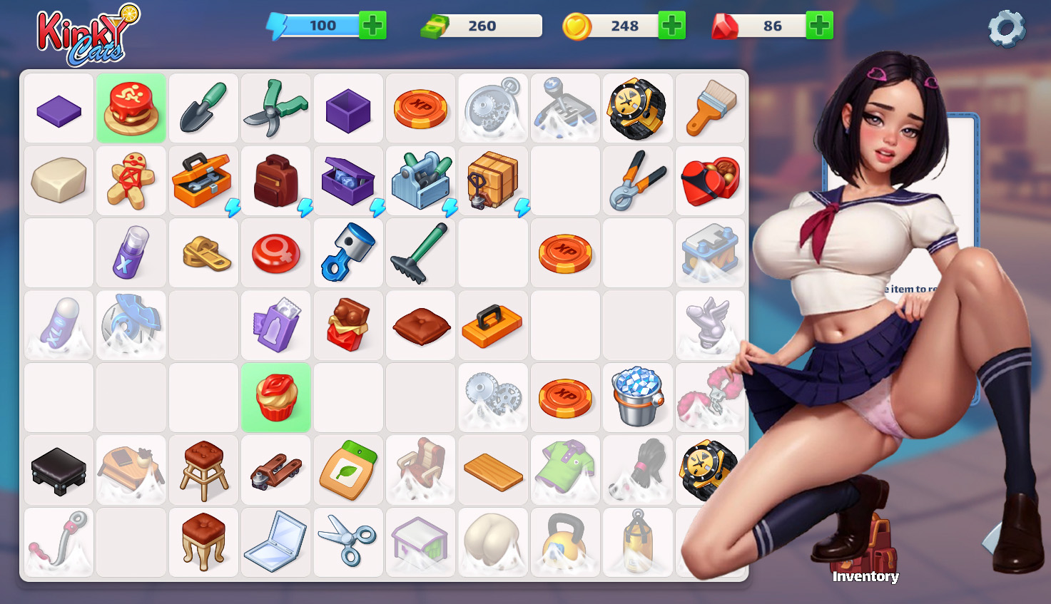 Gameplay des Spiels Kinky Cats