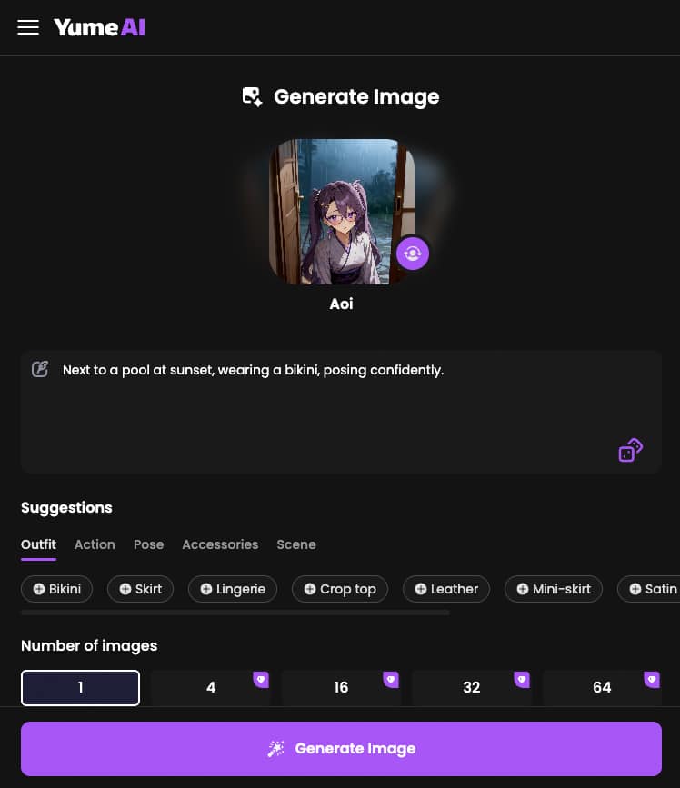 Hentai-Bildgenerator mit KI auf Yume AI Chat